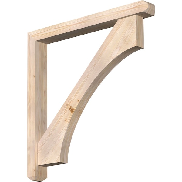 Ekena Millwork Westlake Craftsman Smooth Bracket w/ Offset Brace, Douglas Fir, 5 1/2"W x 48"D x 48"H BKT0604X48X48WTL04SDF - main